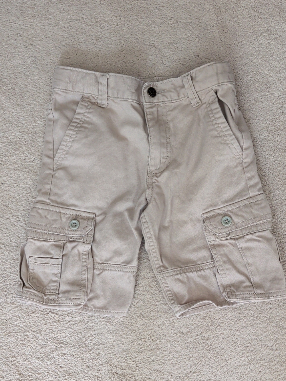 Kids Cargo Shorts in Light Beige - Classic Utility Style